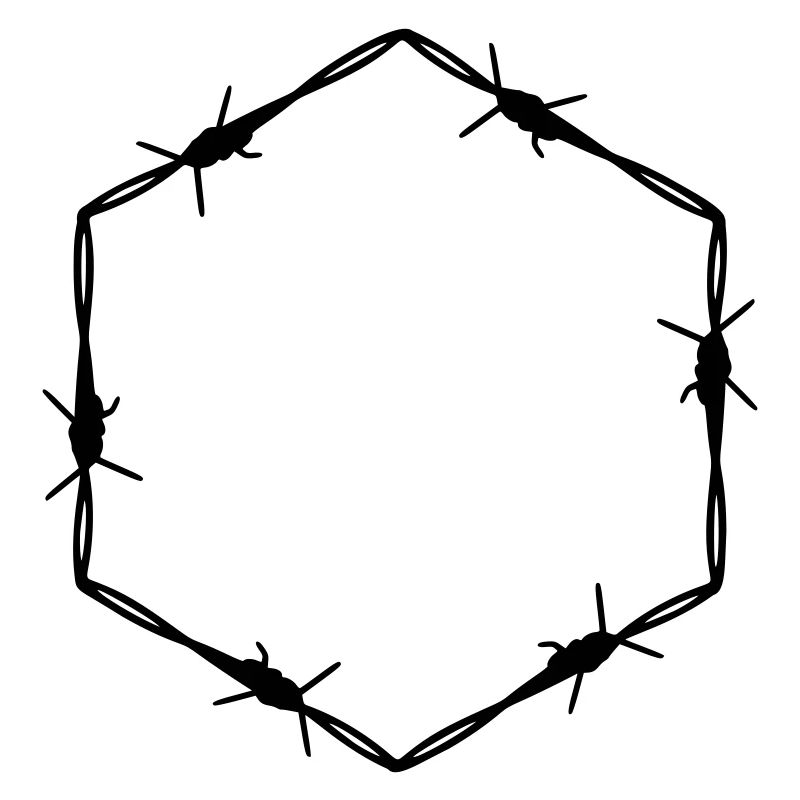 Stacheldraht 6 Eck Hexagon - Geschenkidee Tattoo