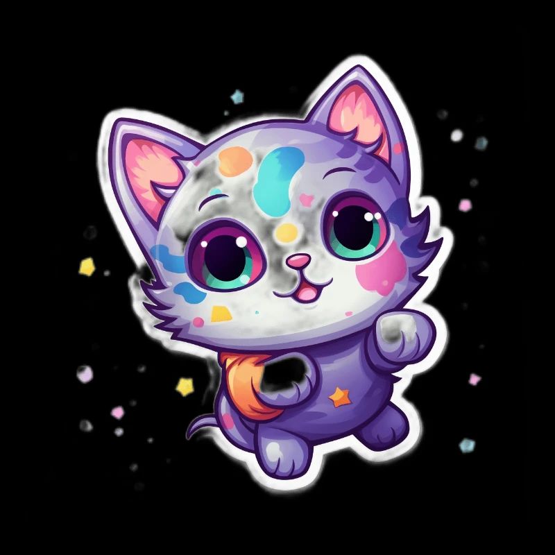 Un mignon petit chat dans l’espace