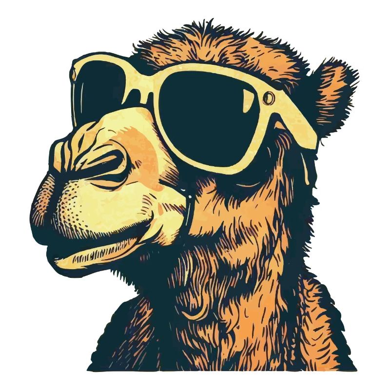 Kamel mit Sonnenbrille