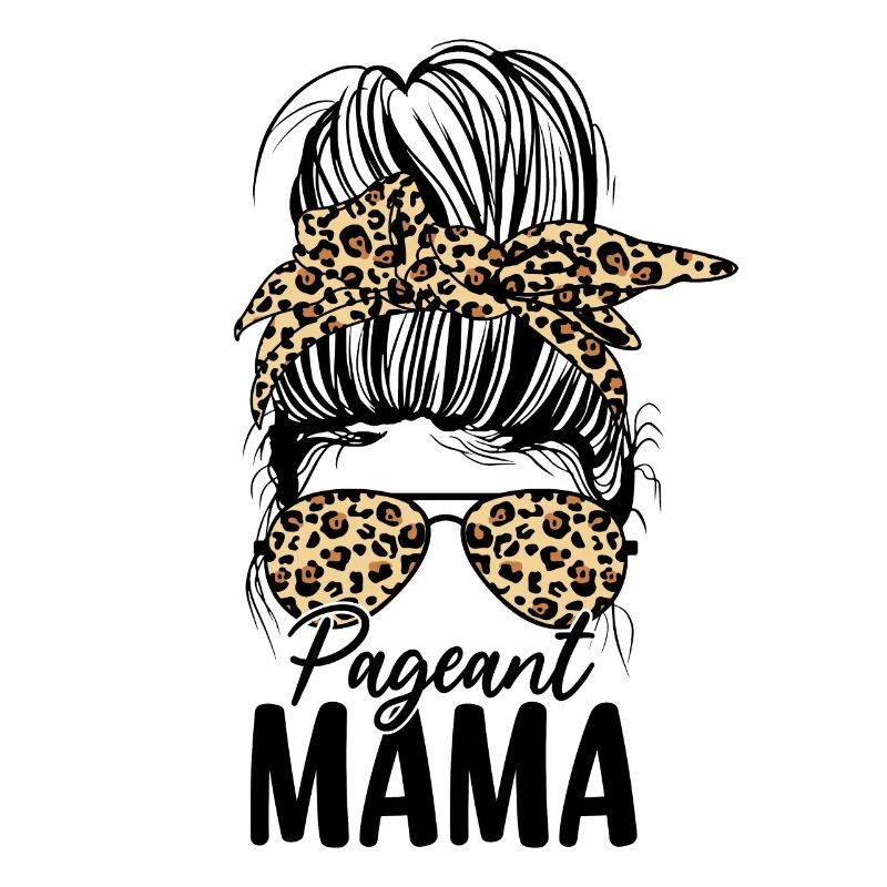 Concours de beauté léopard Pageant Mama Messy Bun