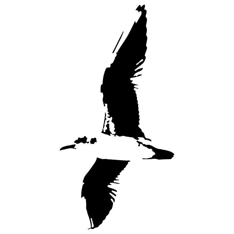 Möwe, Silhouette -T-Shirt