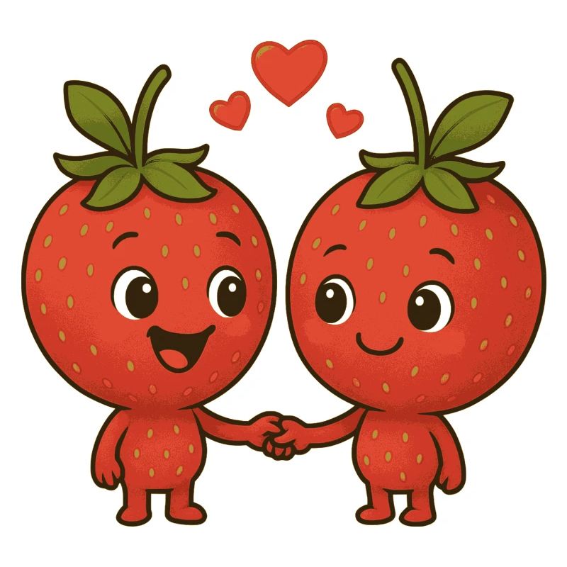 Strawberries with hearts