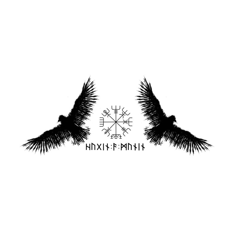 Hugin & Munin | Vegvisir | Odins Raben | schwarz