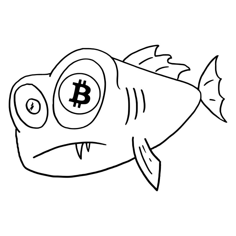 bitcoin fish fish with bitcoin eye
