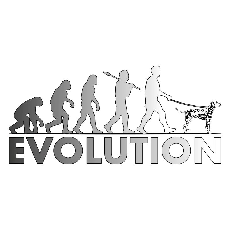 Dalmatiner Evolution Schwarz und Weiß