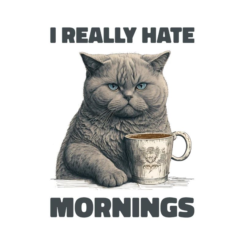 I Really hate Mornings Cat