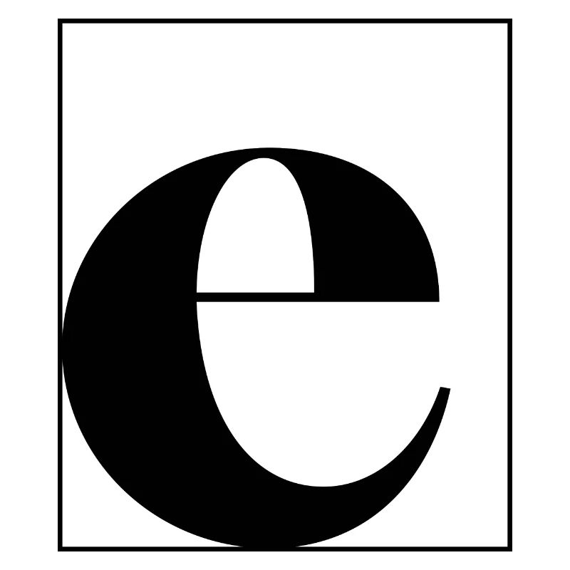 Letter alphabet e