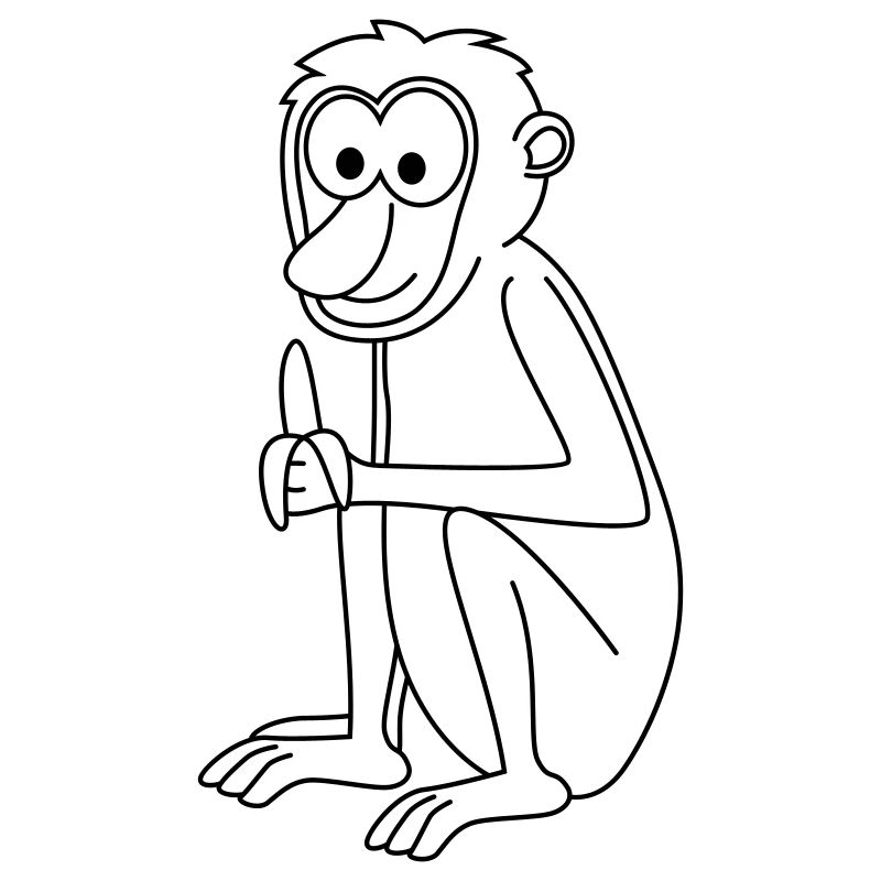 Affe comic Tier