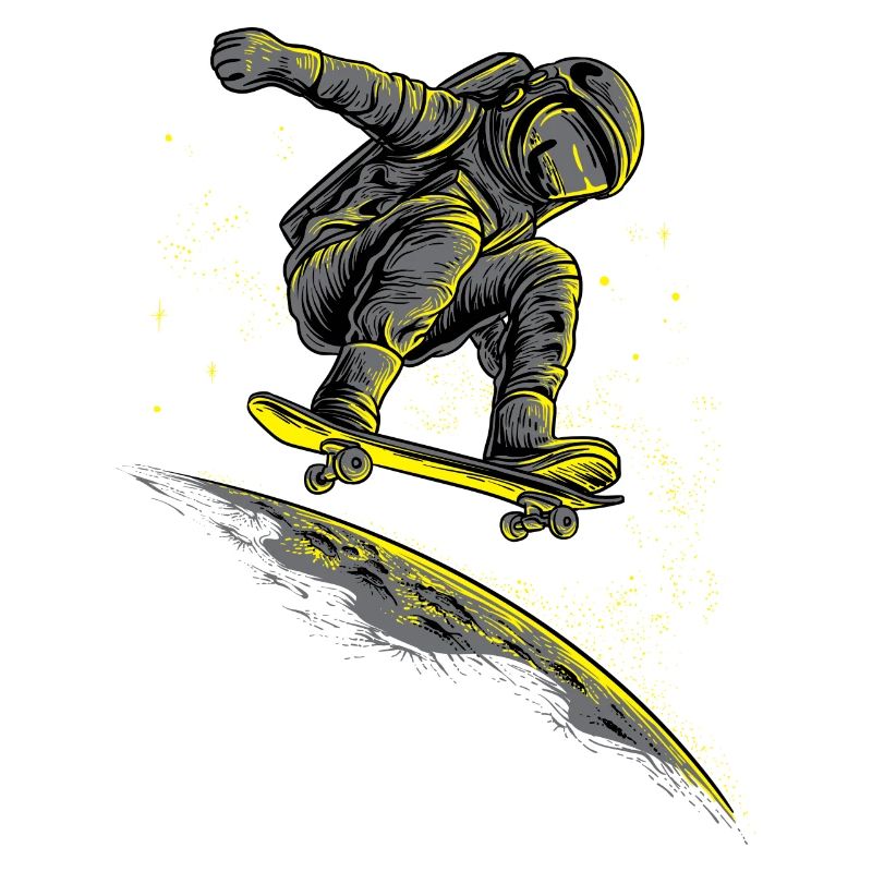 Space Surfer astronaut galxy outer space skateboard