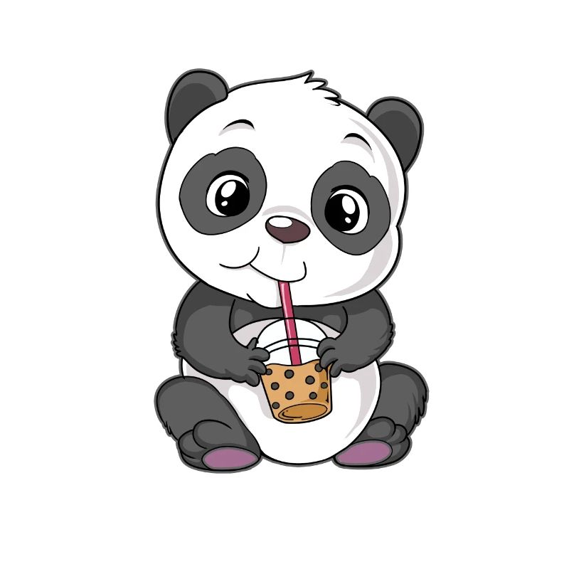 Panda Schoko Shake Bubble Tea Bärchen Schokolade