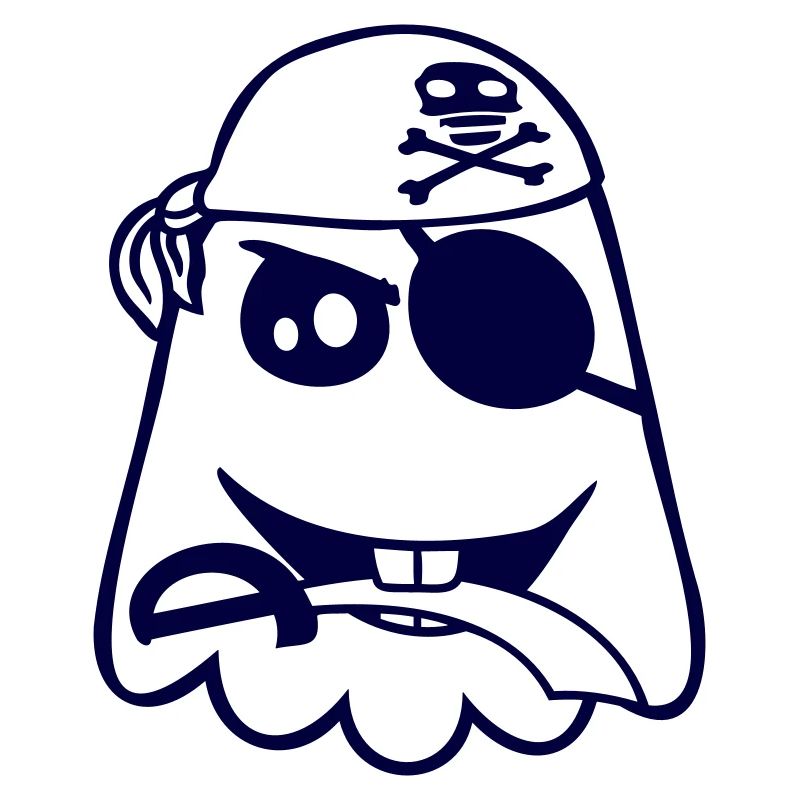 Pirate Ghost Funny Evil Ghost Halloween Fun
