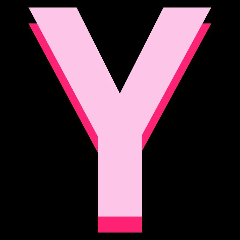 Pop und moderner rosa Buchstabe