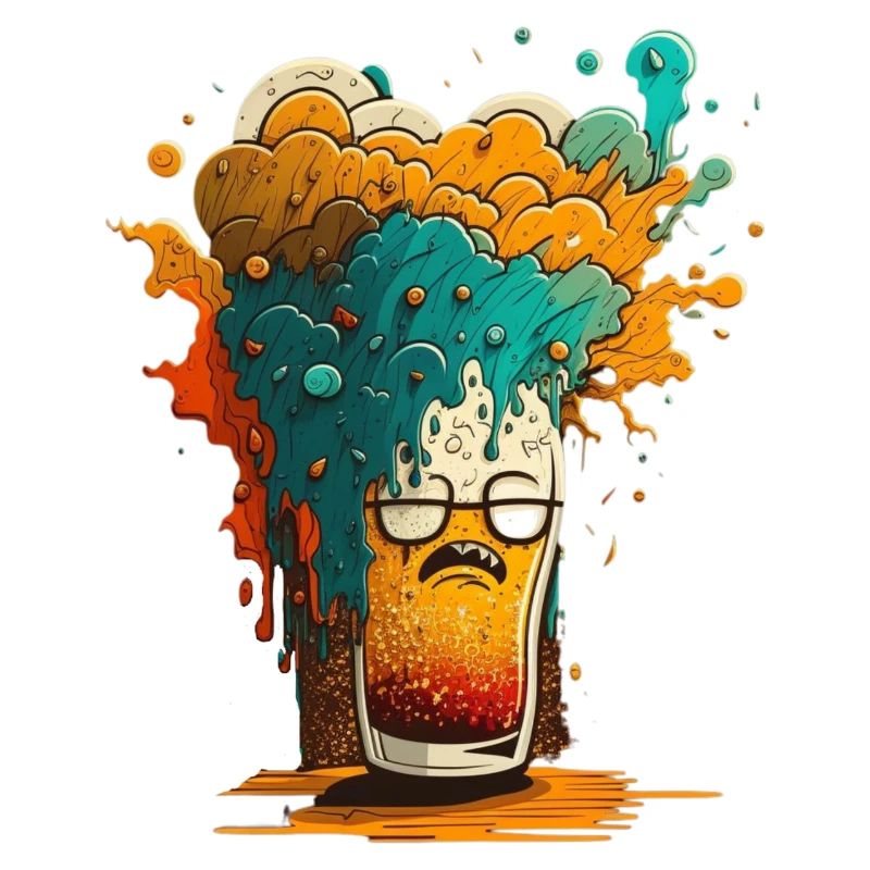 Style de dessin animé coloré Beer Blast
