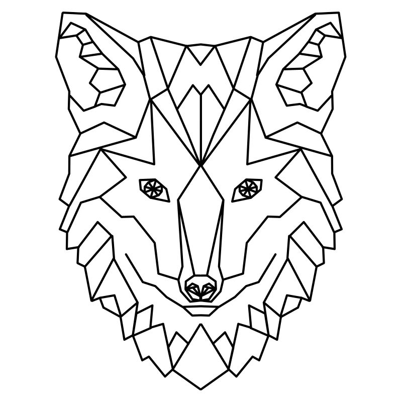 Fuchs Wolf Hund Geometric