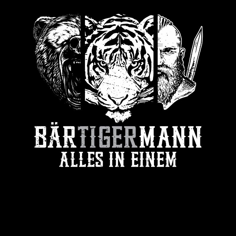 BeardTigerMan Funny Beard Holder Tee