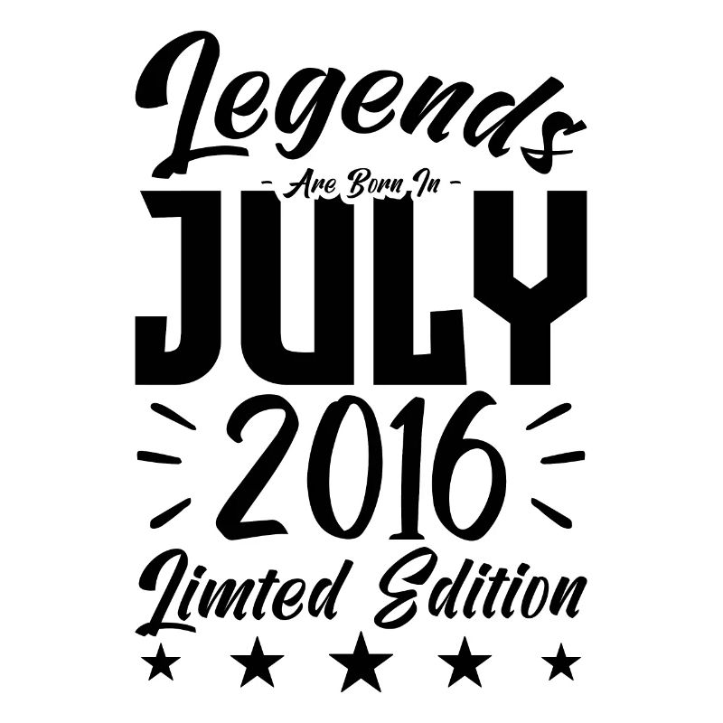 Geboren im Juli 2016. Geburtstagsgeschenk.
