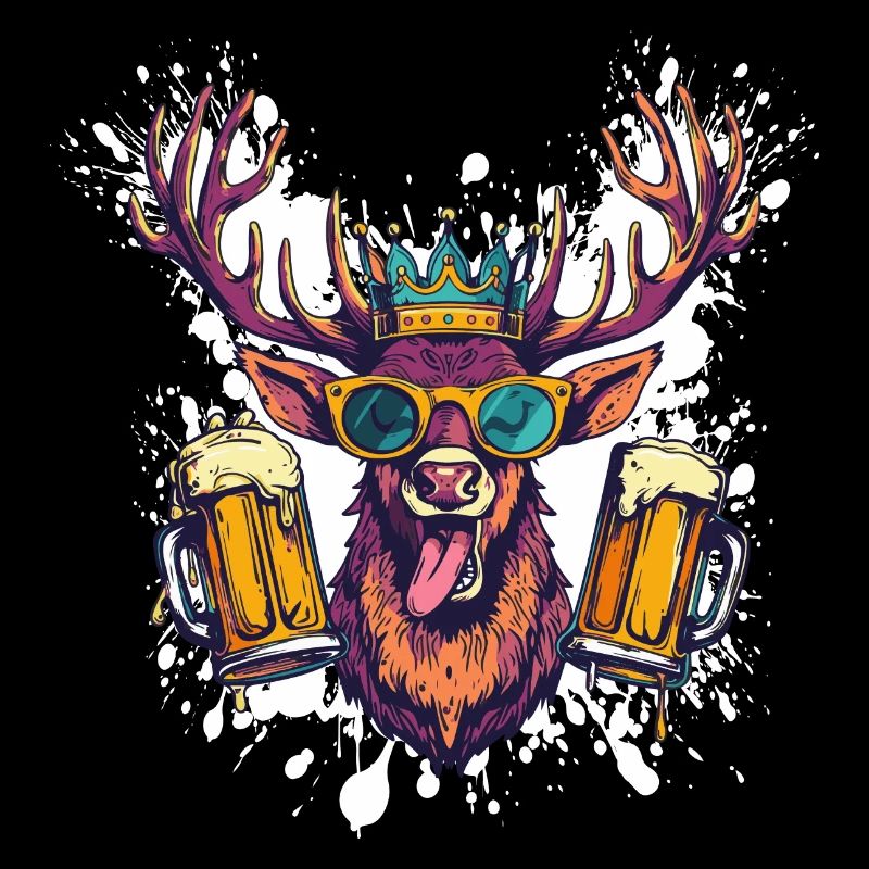 Hirsch Bier Lustig