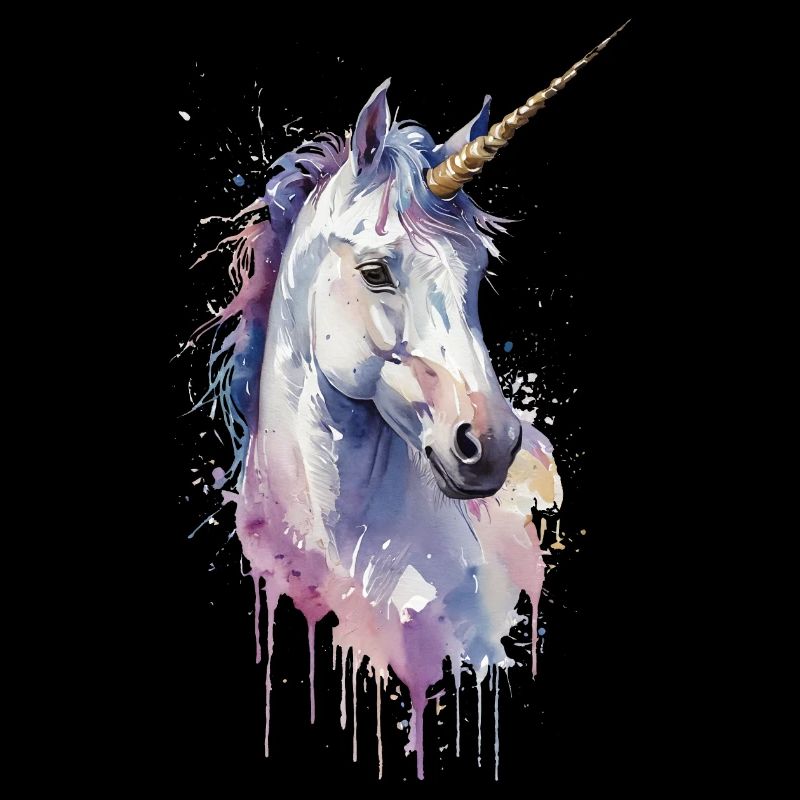 Ätherisches Einhorn - Aquarell