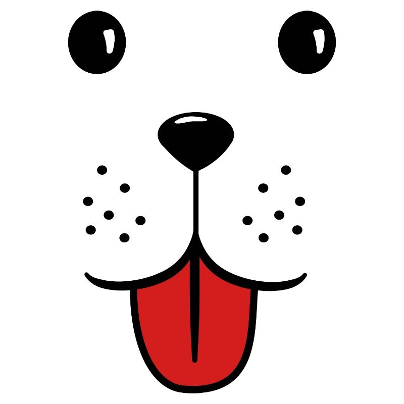 Visage de chien visage mignon