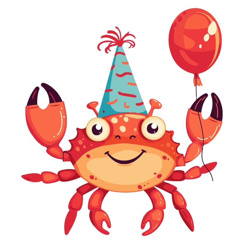 Krebs Krabbe Geburtstag Comic