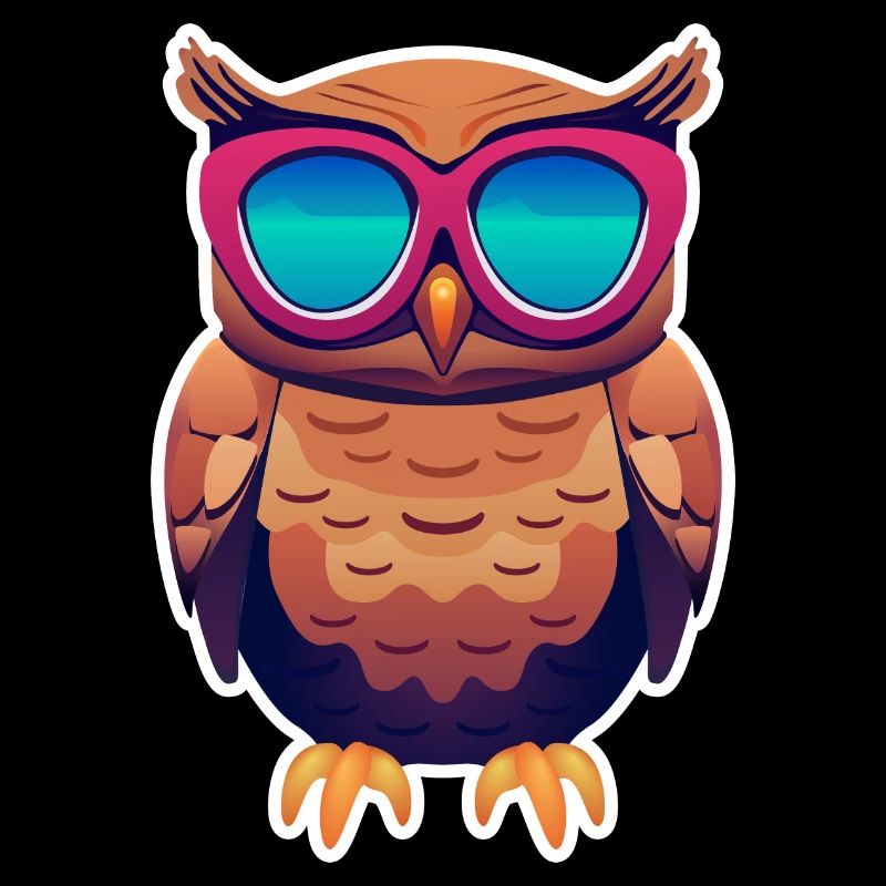 coole Eule mit Sonnenbrille