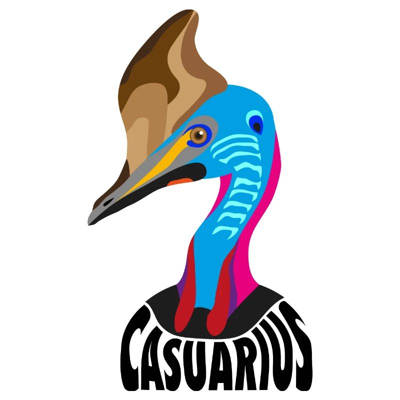 Cassowary, Casuarius oder Cassowary in flachen Farben.