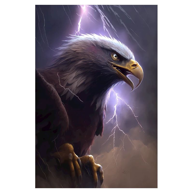 Eagle Lightning Cool Storm Animal Bird Epic