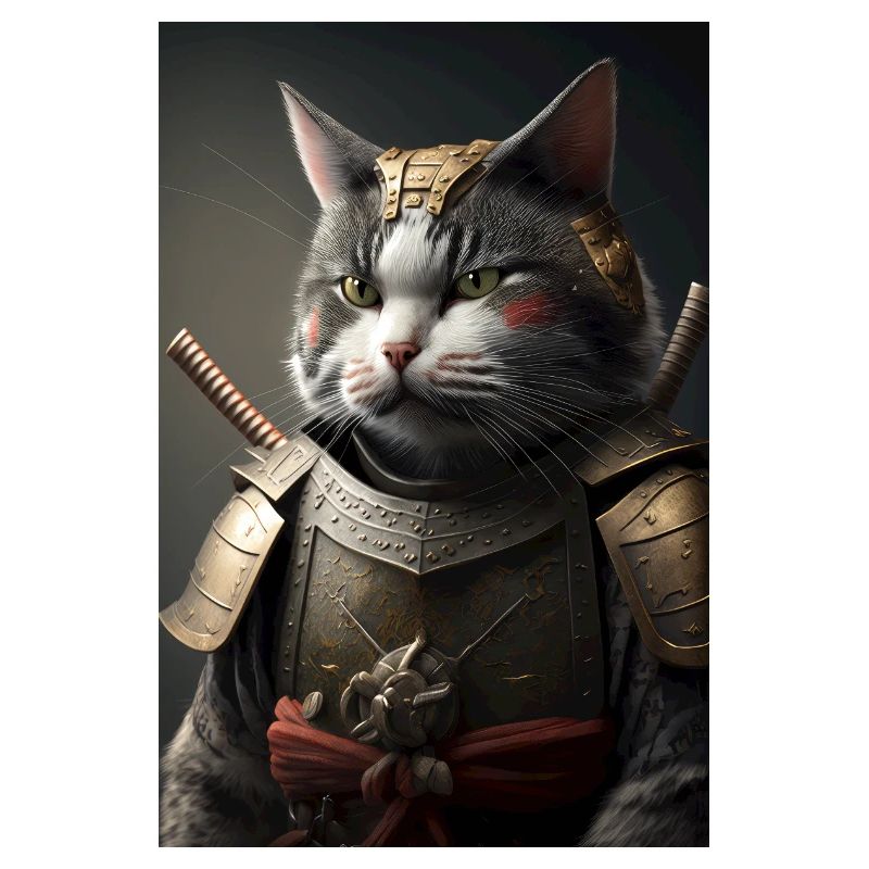 Samurai Katze Cat Cool Japan Krieger