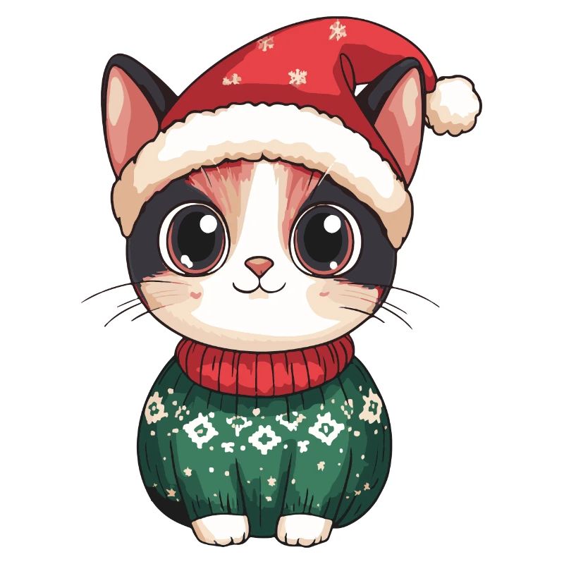 Bande dessinée de Noël de chat