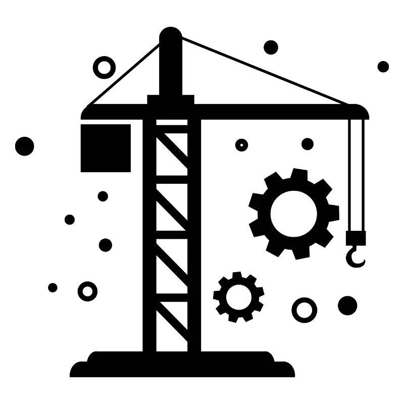 Crane - Construction Site Container Handling Logistics