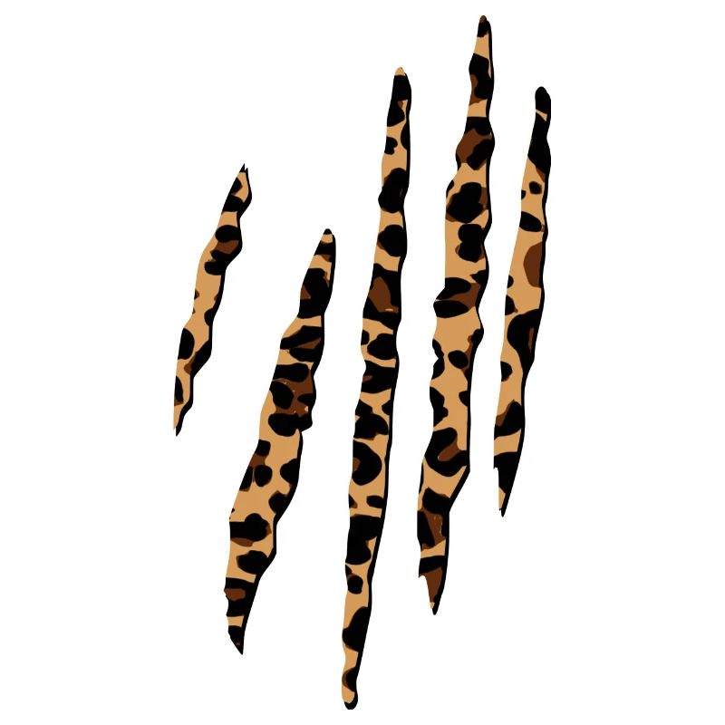 Leopard Skin Pattern Scratch Wildlife Safari 3D