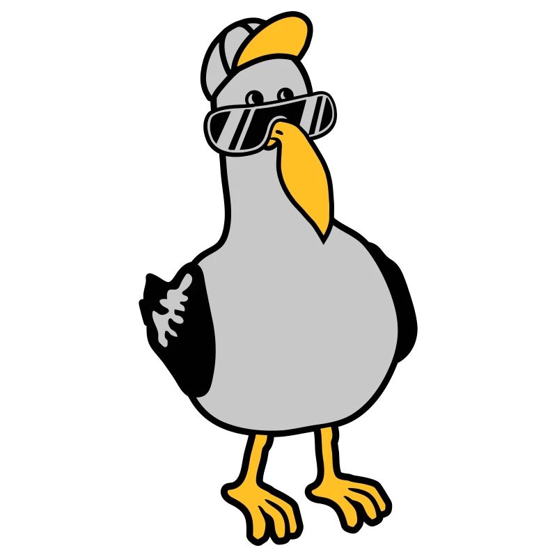 Coole Möwe Sonnenbrille Mütze