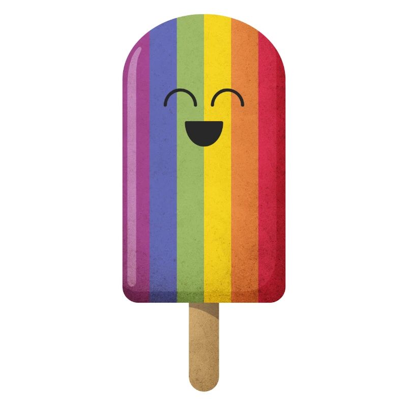 Glace arc-en-ciel verticale