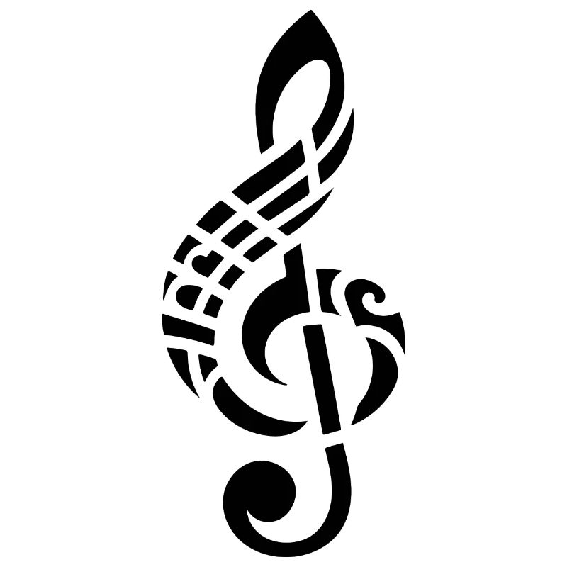Élégant Tattoo Style Clef