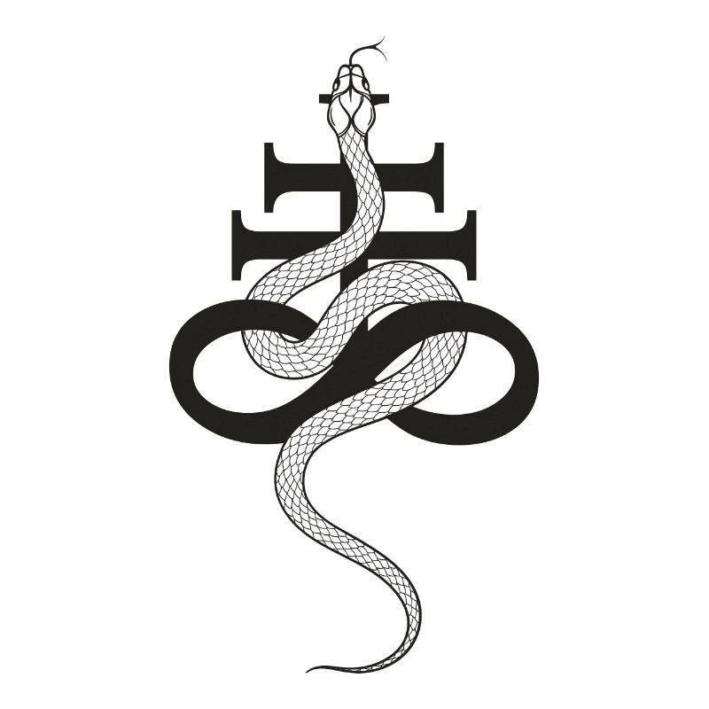 Croix de léviathan serpent noir