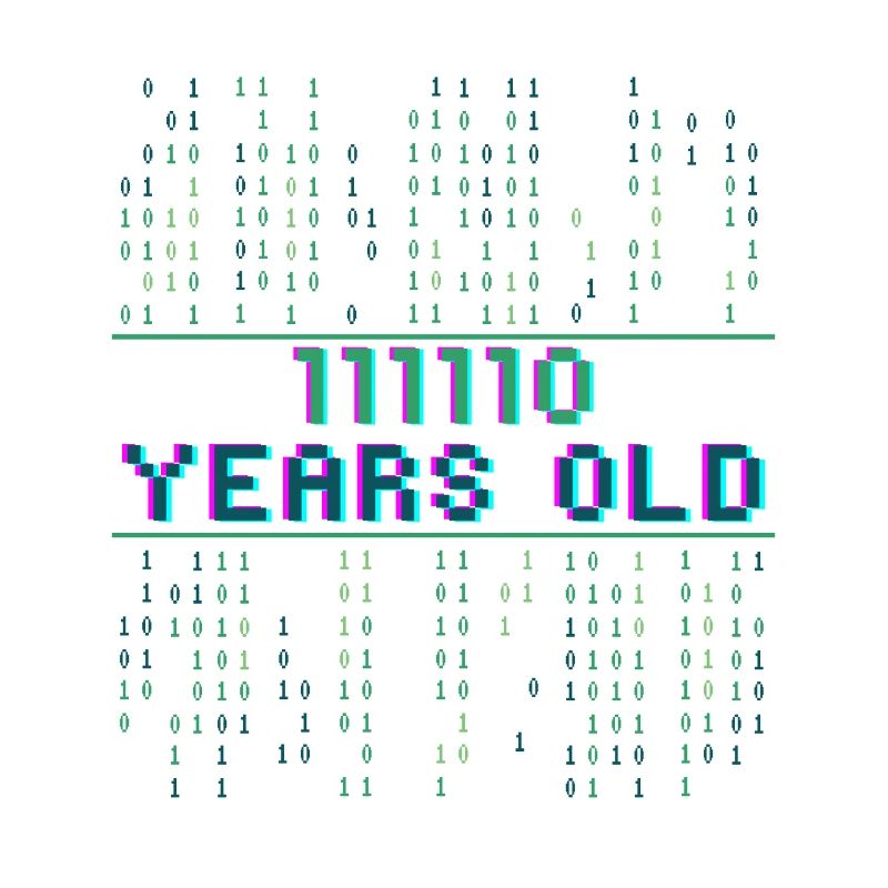 62. Geburtstag 62 Jahre alt Binärcode Coder