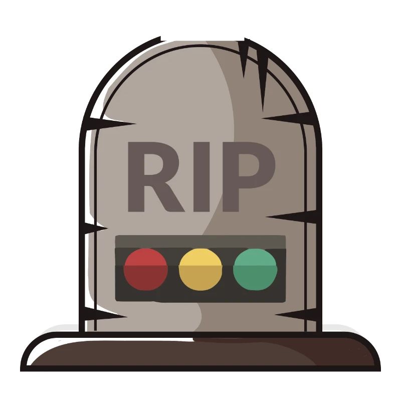 Traffic light Rest in Peace RIP