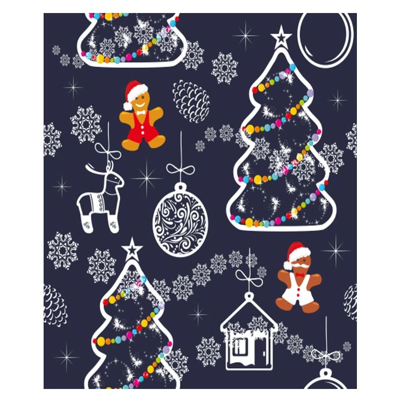 Seamless Festive Pattern With Christmas Tree