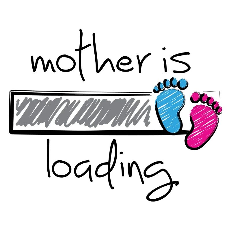 Slogan Mutter lädt. Vater wird Mutter