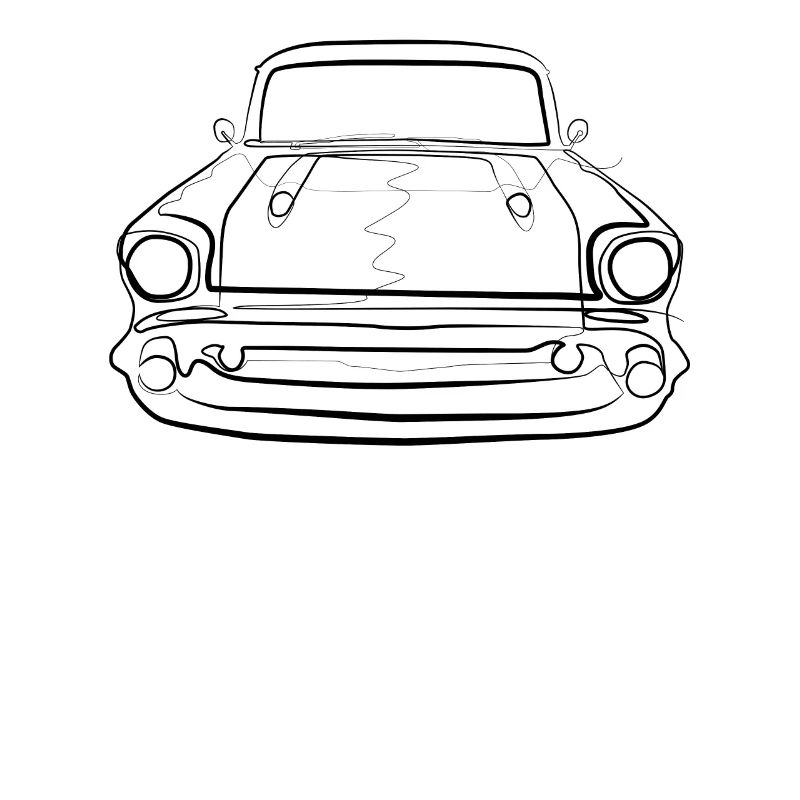 Oldtimer - one line drawing