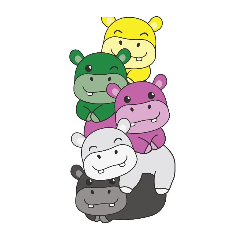 Ceterosexual Flag Pride LGBTQ Cute Hippo