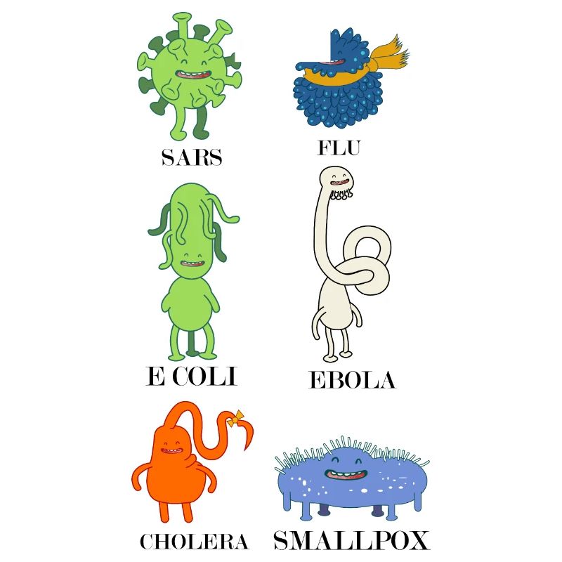 Douces bactéries et virus - grippe, E.Coli