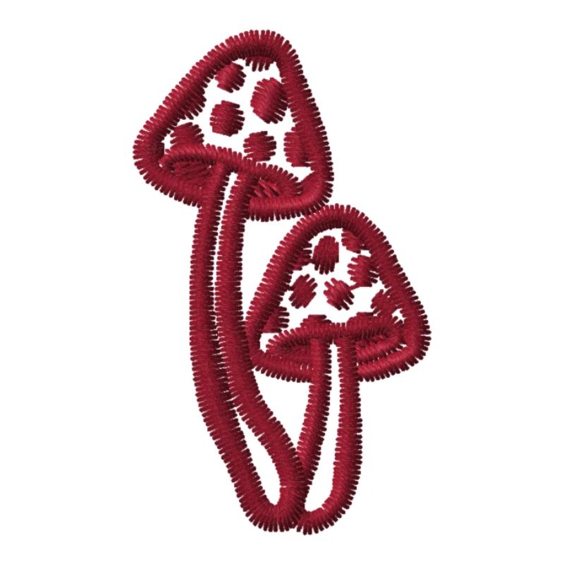 Toadstool embroidered