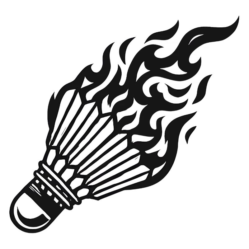 Flammen-Shuttlecock