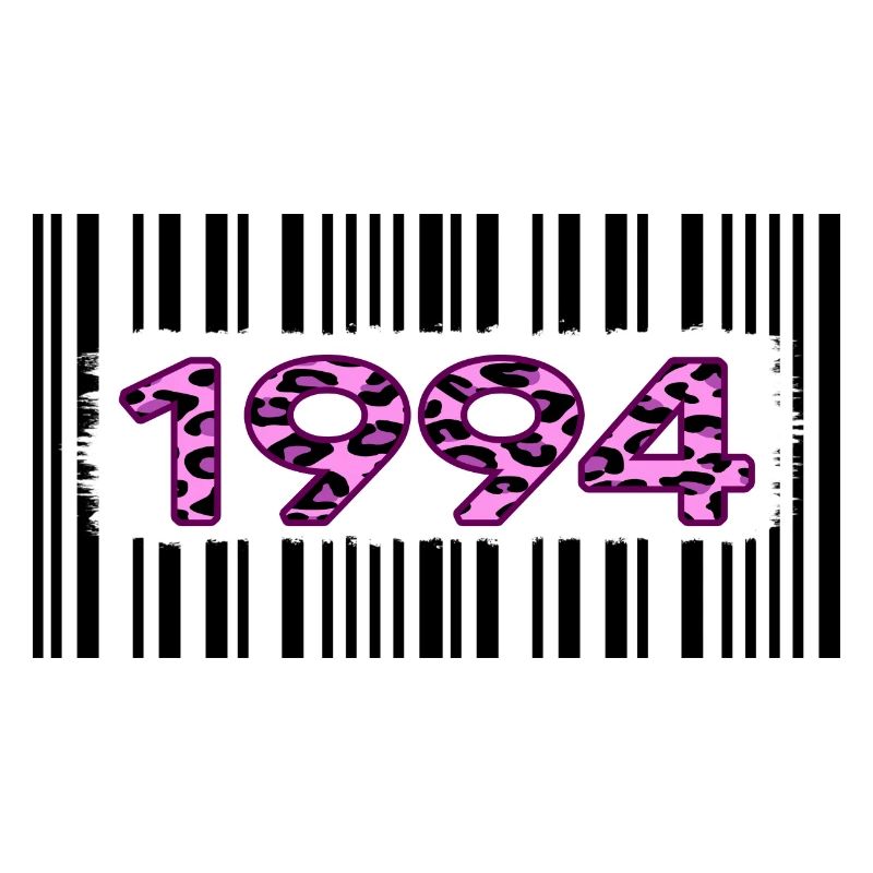 1994 geburtstag barcode rosa leopard retro party