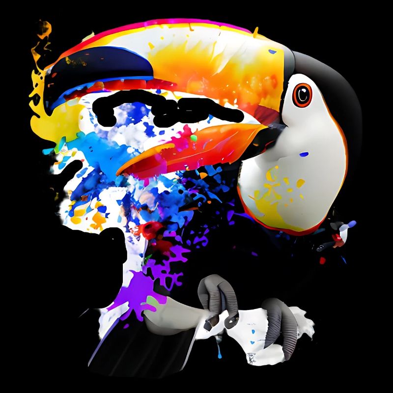 Illustration Toucan colorée