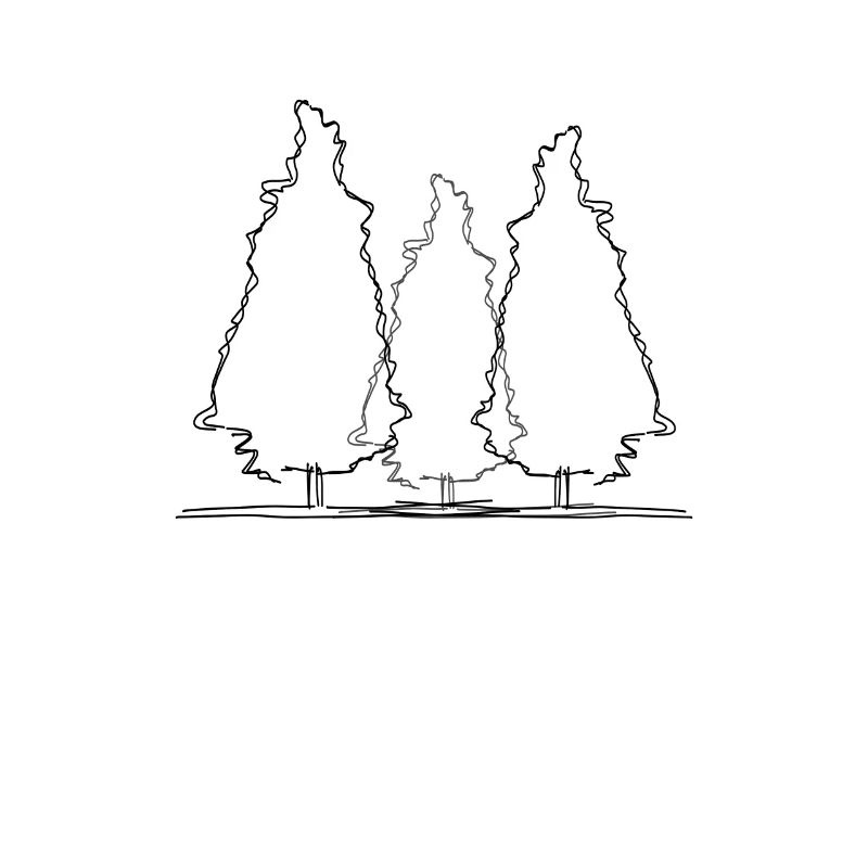 Tree Forest Lineart