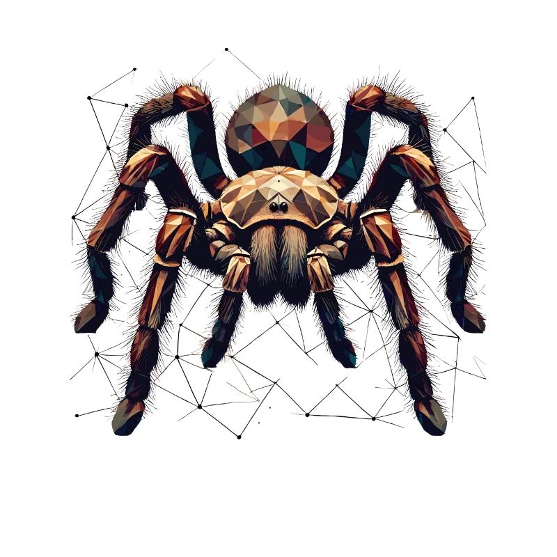 Tarantula Large Spider Polygon Art