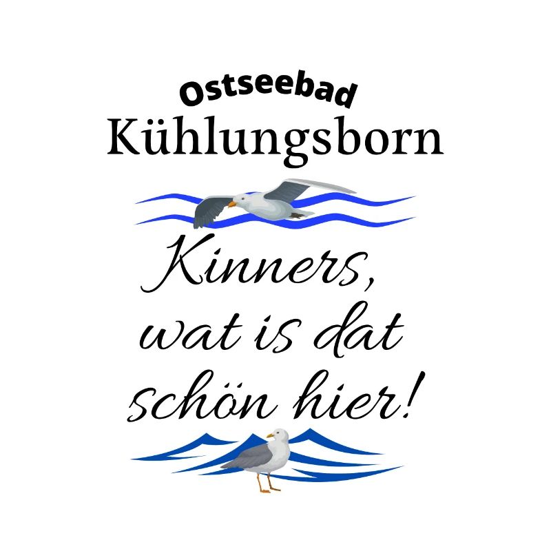 Kühlungsborn Ostsee Urlaubs Spruch mit Möwe