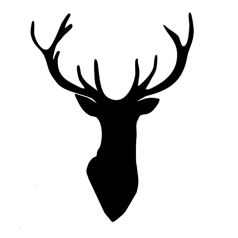 Hirschkopf Hirsch Geweih Silhouette schwarz